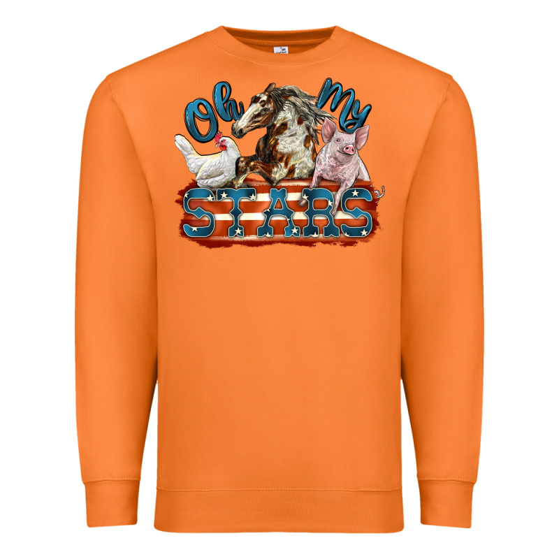 Oh My Stars Farm Animals Premium Sweatshirt by FaDigitalArtStudio | Teevron