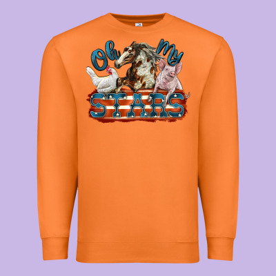 Oh My Stars Farm Animals Premium Sweatshirt Designed By Fadigitalartstudio