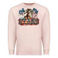Pale Pink Oh my stars farm animals Premium Sweatshirt - FaDigitalArtStudio