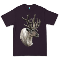 Plum Reindeer Buck Deer Head Premium Tee - LillyAllenDesigns