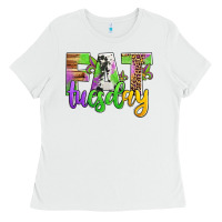 White fat tuesday mardi gras Ladies Tee - Jasminsmagicworld