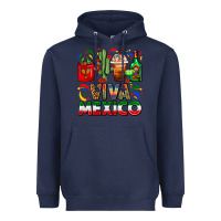 Navy Viva Mexico Coffee Cups With Cactus And Tequila Heavyweight Hoodie - FaDigitalArtStudio