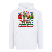 White Viva Mexico Coffee Cups With Cactus And Tequila Heavyweight Hoodie - FaDigitalArtStudio