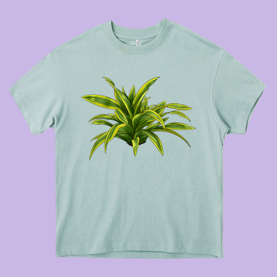 Lemon Lime Dracaena Leaf Heavy Core Tee Designed By Lillyallendesigns