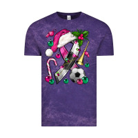 Pink Christmas Breast Cancer Ribbon Soccer Vintage Tee | Teevron