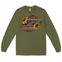 Army Green Aztec Sunflower Lips Long Sleeve Tee - Bettercallsaul