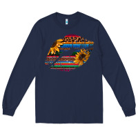 Navy Aztec Sunflower Lips Long Sleeve Tee - Bettercallsaul