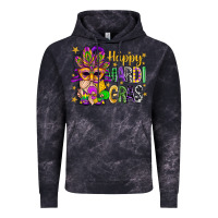 Cloud Black Happy Mardi Gras With Gnome Vintage Hoodie - BundleAndBundleShop