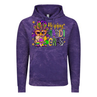 Cloud Purple Happy Mardi Gras With Gnome Vintage Hoodie - BundleAndBundleShop