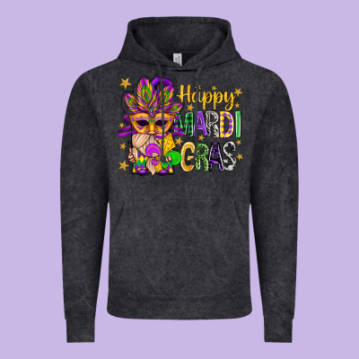 Happy Mardi Gras With Gnome Vintage Hoodie Designed By Bundleandbundleshop
