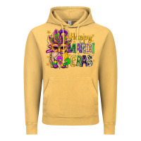 Vintage Mustard Happy Mardi Gras With Gnome Vintage Hoodie - BundleAndBundleShop