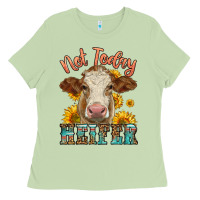Matcha heifer with sunflowers Ladies Tee - LillyAllenDesigns