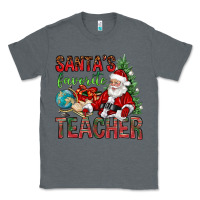 Charcoal Heather Santa's Favorite Teacher Classic Tee - BundleAndBundleShop