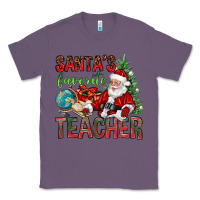 Lavender Santa's Favorite Teacher Classic Tee - BundleAndBundleShop