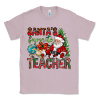 Lilac Santa's Favorite Teacher Classic Tee - BundleAndBundleShop