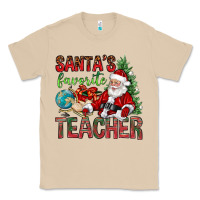 Mushroom Santa's Favorite Teacher Classic Tee - BundleAndBundleShop