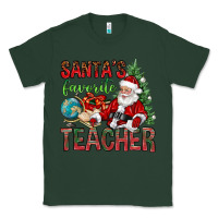 Sports Green Santa's Favorite Teacher Classic Tee - BundleAndBundleShop