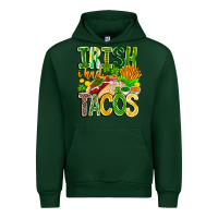 Forest Green Irish i Had Tacos Urban Hoodie - CowhideDigitalArt