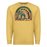 Antique Gold America rainbow Premium Sweatshirt - FaDigitalArtStudio