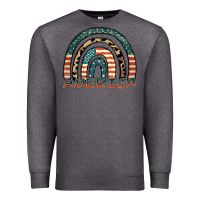 Charcoal Heather America rainbow Premium Sweatshirt - FaDigitalArtStudio