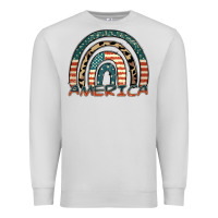 Dove Grey America rainbow Premium Sweatshirt - FaDigitalArtStudio