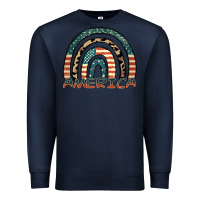 Navy America rainbow Premium Sweatshirt - FaDigitalArtStudio