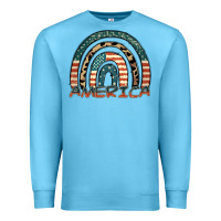 Ocean Blue America rainbow Premium Sweatshirt - FaDigitalArtStudio