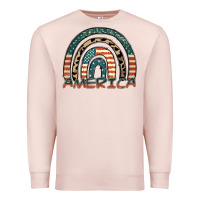 Pale Pink America rainbow Premium Sweatshirt - FaDigitalArtStudio