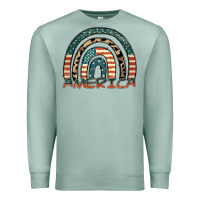 Seafoam America rainbow Premium Sweatshirt - FaDigitalArtStudio