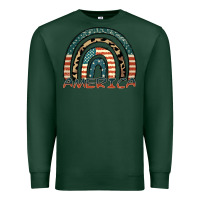 Sports Green America rainbow Premium Sweatshirt - FaDigitalArtStudio