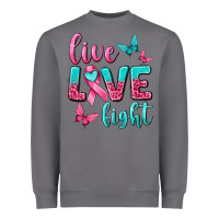 Storm live love fight breast cancer Heavyweight Sweatshirt - texasbilliewilder