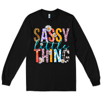 Black sassy little thing Long Sleeve Tee - RanaPortraitStore