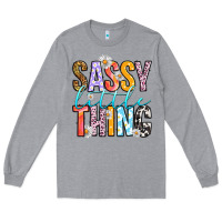 Heather Grey sassy little thing Long Sleeve Tee - RanaPortraitStore