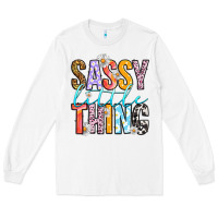 White sassy little thing Long Sleeve Tee - RanaPortraitStore