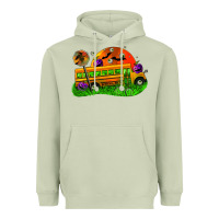 Matcha Halloween School Bus Heavyweight Hoodie - FaDigitalArtStudio
