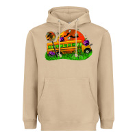 Mushroom Halloween School Bus Heavyweight Hoodie - FaDigitalArtStudio