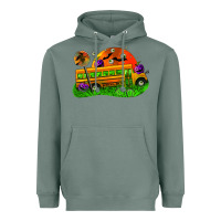 Sage Halloween School Bus Heavyweight Hoodie - FaDigitalArtStudio