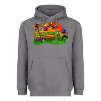 Storm Halloween School Bus Heavyweight Hoodie - FaDigitalArtStudio