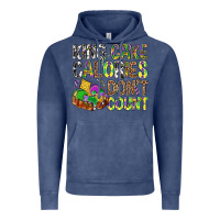 Vintage Denim King Cake Calories Don't Count Mardi Gras Vintage Hoodie - BundleAndBundleShop