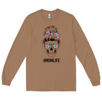 Toasted Coconut Pink Flower on Cyan Background Mom Skull Long Sleeve Tee - Bettercallsaul