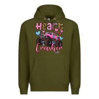 Army Green heart crusher olivia Premium Hoodie - OliviaCreatesArt