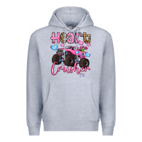 Heather Grey heart crusher olivia Premium Hoodie - OliviaCreatesArt