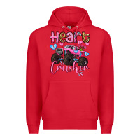 Red heart crusher olivia Premium Hoodie - OliviaCreatesArt