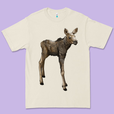 Moose Fawn Deer Premium Tee Designed By Lillyallendesigns