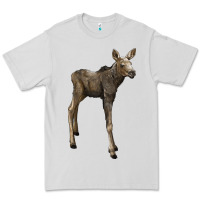 Dove Grey moose fawn deer Premium Tee - LillyAllenDesigns