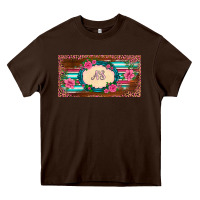 Chocolate Brown preview western pink flovers leopard serape   license plate template Heavy Core Tee - BarkalooDesign