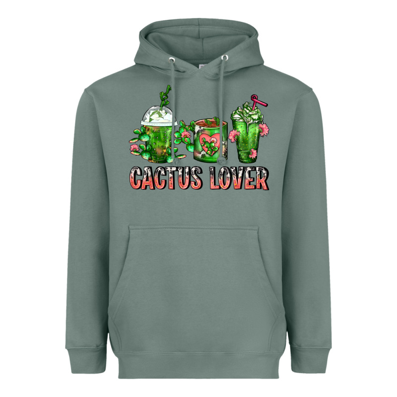 Cactus Lover Cactus Coffee Cups Heavyweight Hoodie by FaDigitalArtStudio | Teevron