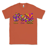 Copper Peace Love Mardi Gras Classic Tee - BundleAndBundleShop