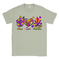 Matcha Peace Love Mardi Gras Classic Tee - BundleAndBundleShop