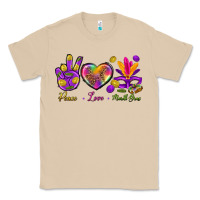 Mushroom Peace Love Mardi Gras Classic Tee - BundleAndBundleShop